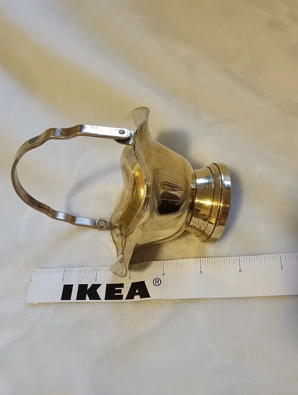 Brass Decorative Handled Candy or Nut Bowl - Gold Tone